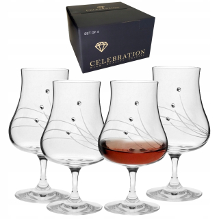 Elegantné rumové poháre 220ml na stopke vo forme tulipánu